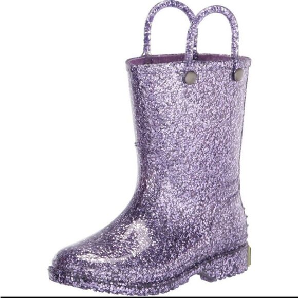 BRAND NEW CHIEF KIDS GIRL'S GLITTER PVC BOOT (Toddler/Little Kid) - Picture 10 of 16